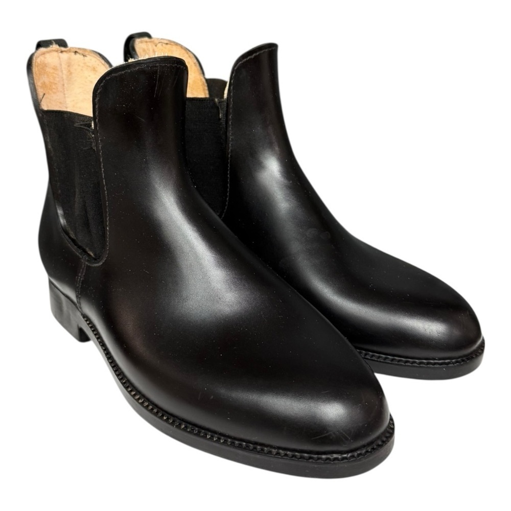 Vintage Black Riding Boots Chelsea Style Size 8 Handmade Italian Riding Boot - Picture 13 of 13